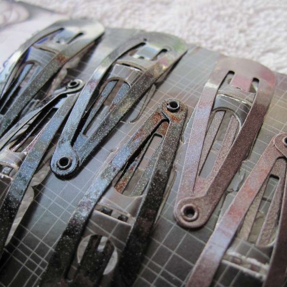 6 Goody Colour Collection Glittery Painted Metal Snap Hair Clips Blonde Brunette - Picture 14 of 16